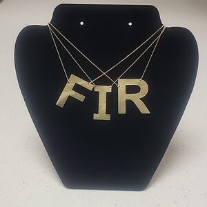 Beth Ward Studios Gold Toned Initial Necklace F, I, or R